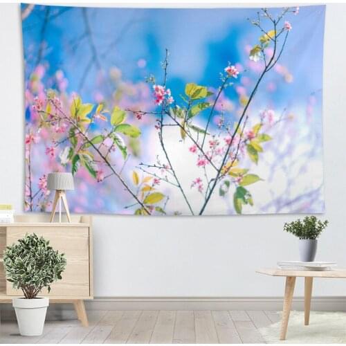 Custom Spring Flower Wall Tapestry Wall Hanging Tarot Custom Tapestry Plant Tapestry Mandala Home Decor More Large Size 2.25