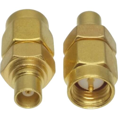 SMA male plug to MCX female jack RF coaxial adapter connector