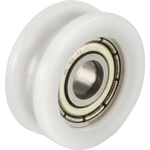 Uxcell V Groove Guide Bearing Pulley Rail Ball Wheel White 8x50x12mm 4pcs White-0.8mm-4pcs