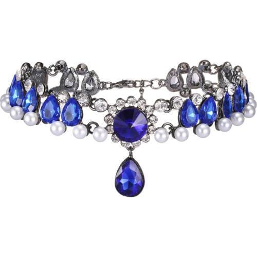 BK Statement Necklace for Women Choker Kolye Jewelry Chain Pearl Necklace Bohemian Riverdale Personalized Choker Chain