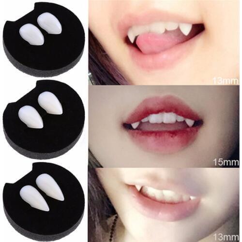 Vampire Teeth Cosplay Halloween Toys Joke Dentures Zombie Ghost Devil Fangs Werewolf Teeth Box Gift Prop Costume Party Kid Toy