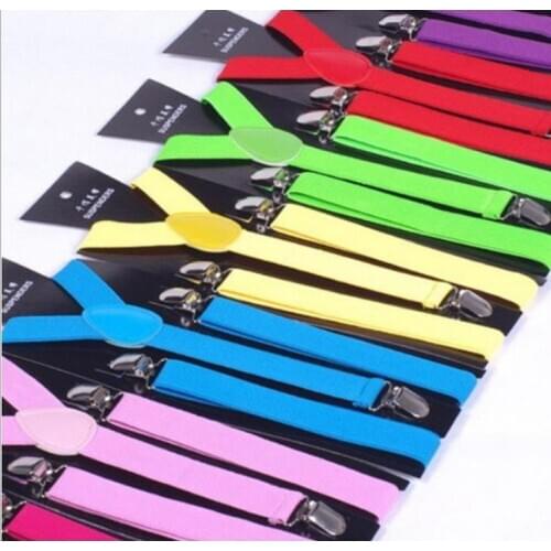 1200pcs/lot Candy Colors 600pcs kid+600pcs adult Suspenders Adjustable Y-back Braces Clip-on Elastic Suspender adult Belt by DHL