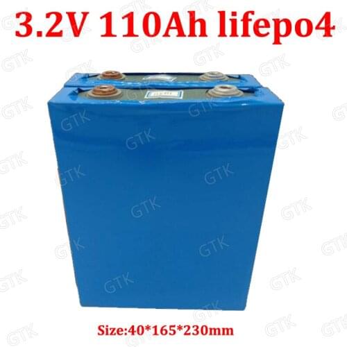 3.2v 110Ah lifepo4 rechargeable battery for diy 12v 24v 120ah Electric Bicycle Solar energy Backup Power golf cart car Inverter