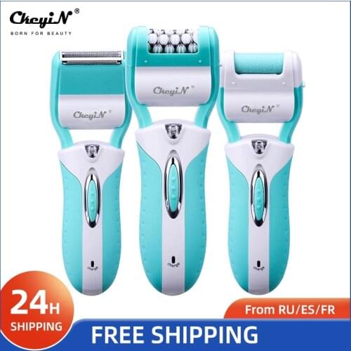 3 In 1 Electric Women Shaver Epilator Hair Removal Lady Razor Bikini Trimmer Female Shaving Depilator Foot Pedicure Care Tool
