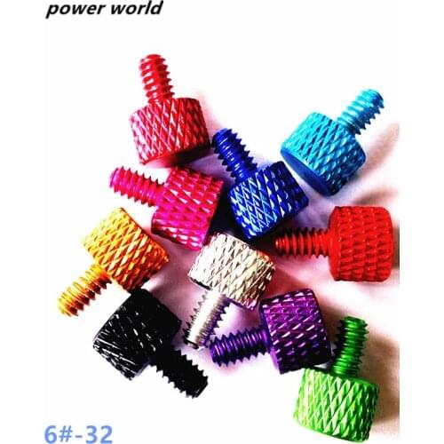 5Pcs 6#-32 Color Aluminum Alloy New DIY Hand Screw Desktop Computer Case Side Cover Plate Screws Thumb Screw