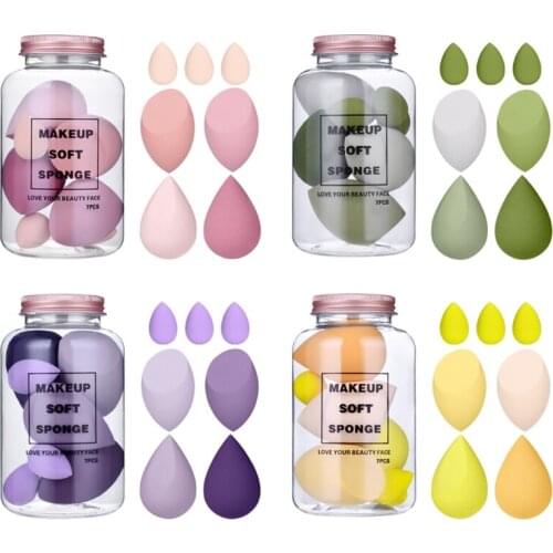 7Pcs Makeup Blender Sponge For Powder Concealer Foundation Concealer Buffing Stippling Super Soft Beauty Egg Girls Cosmetic Tool