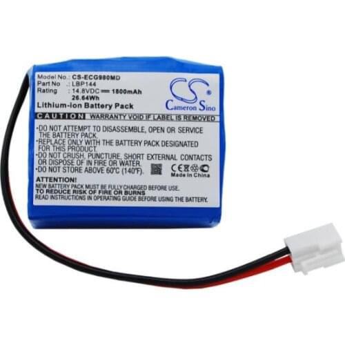 Cameron Sino 1800mAh battery for BIOCARE ECG-9801 ECG-9803 LBP144 Medical Battery