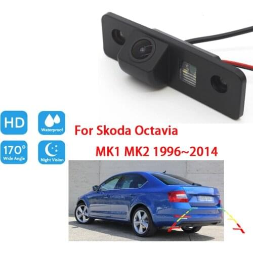 Car Rear View Reverse Camera For Skoda Octavia MK1 MK2 1996 ~ 2014 CCD Full HD Night Vision back up parking Camera Waterproof