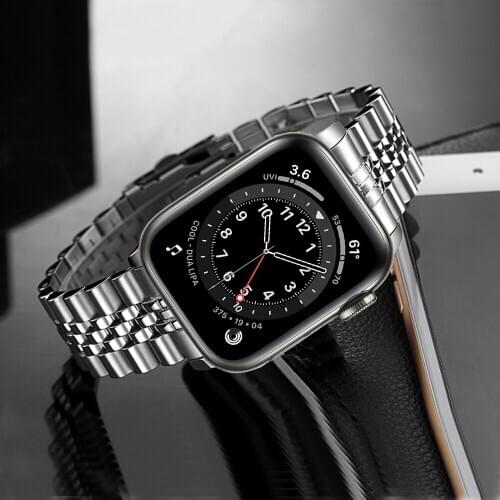 Stainless Steel strap for apple watch se iwatch series 6 5 4 3 44mm 40mm 42mm 38mm band luxury link bracelet for men women bands