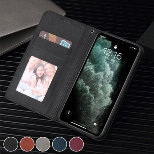 Luxury Leather Flip Magnetic Case For iPhone 11 12 Mini Pro Max X XR XS MAX SE 2020 7 8 Plus 6 6s Phone Case Cover Card Slots