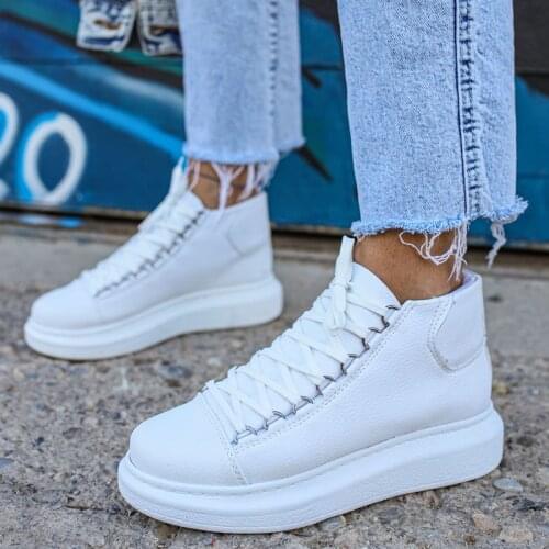 Chekich Womens and Mens Shoes White Non Leather Spring Autumn Seasons Lace Up Unisex Sneakers Comfortable Ankle Ladies Fashion Wedding Orthopedic Walking Sport Lightweight Odorless Breathable Boots CH258 Women V1