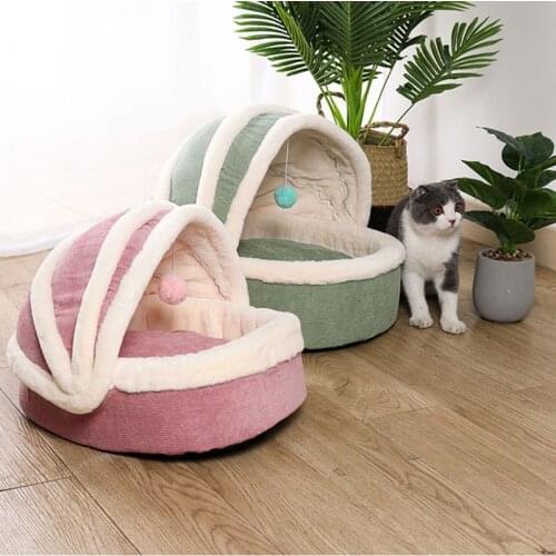 Pet Cat Nest Dinosaur Shark Type Cats Nest Crib Type Semi Closed Dogs Nest Comfortable All Season Cat Bed Washable Pet House