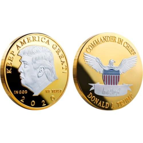 Trump Of 2020 Keep America Great Two Color Proof Like Coins New Cool Trump Commemorative Coin Collecting Coins Decoration