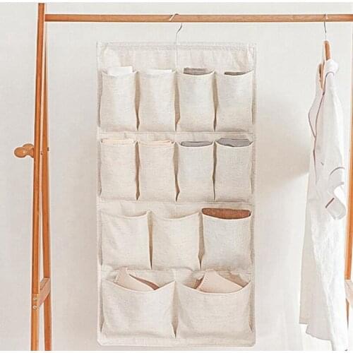 Double-Sided Wall Hanging Storage Bags Door Underwear Organizer Waterproof Bedroom Closet Toy Key Home Office Container