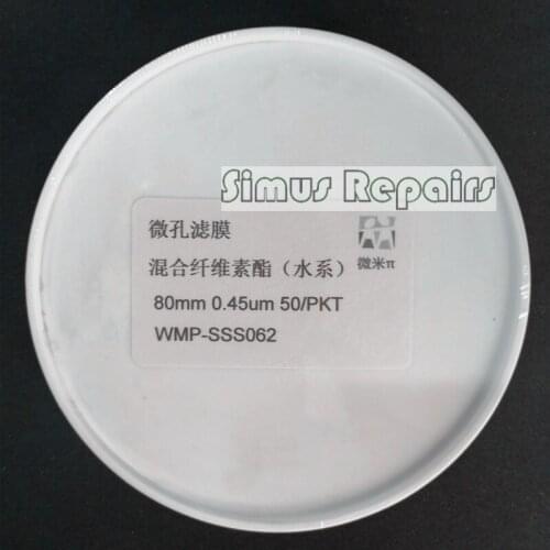 80mm Diameter Water-Based Filter Membrane Mixed Cellulose Ester Microporous Filter Membrane Standard Filter Paper 0.8um 50pcs