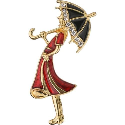 YADA Exquisite Girl shape Pins&Brooches for Lapel Pin Garment Scarf jewelry Rhinestone Crystal Cartoons Girl Brooches BH200057