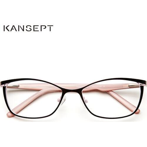 Metal Glasses Frame Women Brand Designer Female Vintage Cat Eye Prescription Eyeglasses Pink Full Myopia Optical Frames Eye