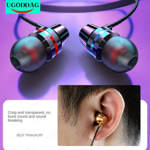 New Earphones with microphone earphone wired Waterproof 3.5mm Sports headphones Earphone with wire Gamer headset for smartphone