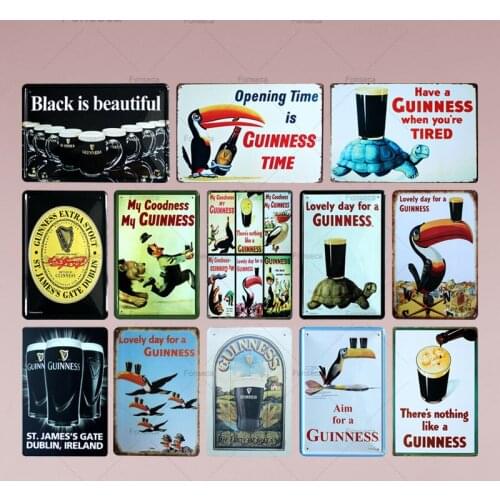 Lovely day for a Guinness Metal Painting Retro Sign Wall Bar Home Art Decor Cuadros 30X20CM A-5820