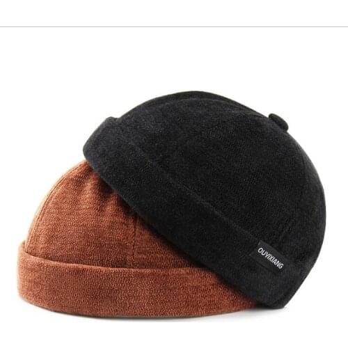 Mens and womens melon leather hat autumn and winter gangster hat street hatless watermelon tide caps