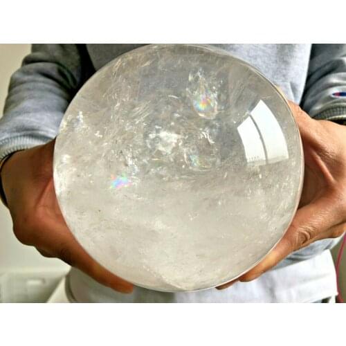 Natural beauty quartz stone white crystal ball for healing, home decor