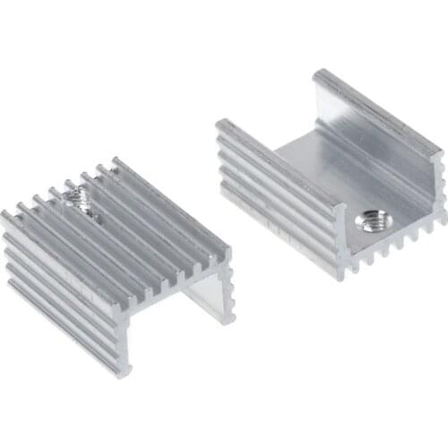 10Set TO-220 Cooling Radiator Aluminum Sheet Heatsink Transistor Heat Sink Cooler Radiator Cooling Silicone Pads for PC Computer