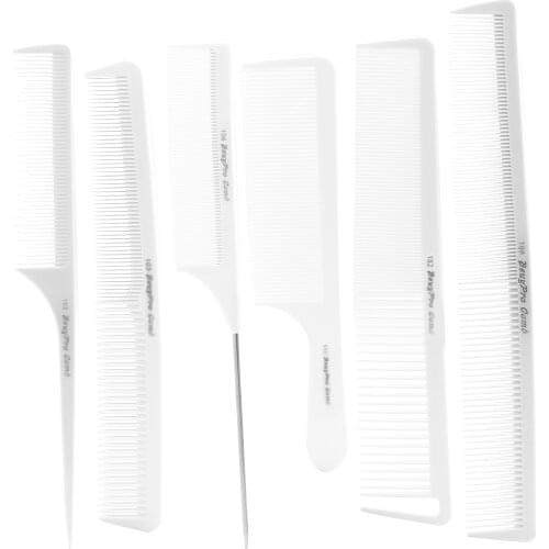 Hairdressing Barber Comb Hair Cutting Anti Static Hair Comb Styling Tool Hairdresser Tail Comb In 6 Pcs/Lot Professional Combs