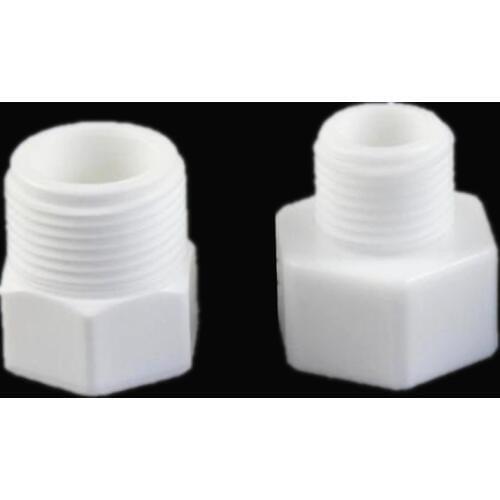 Plastic Hose Pipe Fittings F/M 1/2" 3/4" PT Male to Female Thread Hex Bushing Pipe Fittings Adapter