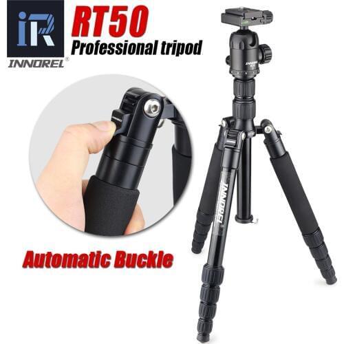 INNOREL RT50 Professional Aluminium Alloy Camera Tripod Video Monopod Travel Compact Tripod with Quick Release Plate & Ball Head