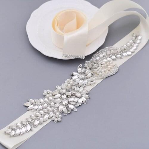 S182 Sparkly Rhinestone Bridal Wedding Dress Accessories Bride Belts Bridesmaid Dresses Belt Woman Prom Evening Dresses Sash