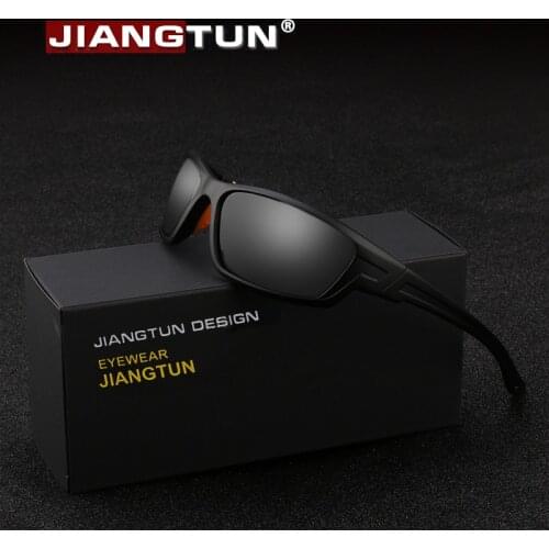 JIANGTUN TR90 100% Polarized Sport Sunglasses Men Driving fishing Sun Glasses UV400 Outdoor Hiking Outdoor Shades Eyewear JT8701