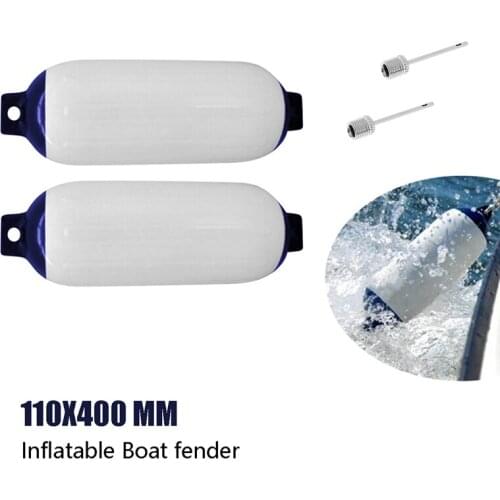2PCS Inflatable Boat Fender PVC Boat Anchor Bumper Marine Boat Fender for Boat, Sailboat, Cuddy Etc (4.5X16 Inch)