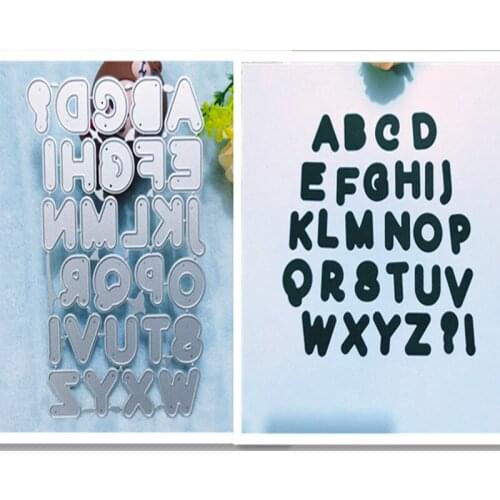 26 English letters Metal Cutting Dies for DIY Scrapbooking Album Paper Cards Decorative Crafts Embossing Die Cuts