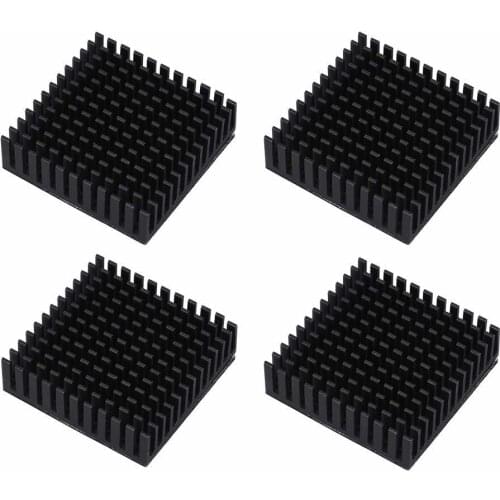 4 Pc Black Radiator Aluminum Motor Heatsink Extruded Profile Heat Dissipation Electronic Heat Sink for 42 Ftepper Motor 3D Print