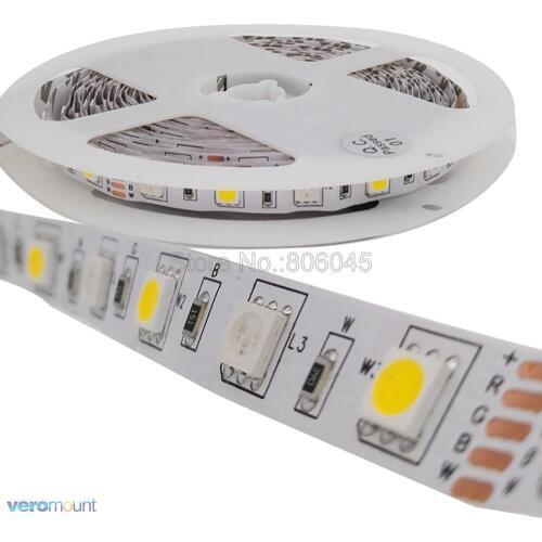 5m 300LED 12V 24V DC SMD 5050 RGBW LED Strip IP20 IP65 IP67 Waterproof RGB+White(RGBW) RGB+Warm White(RGBWW) Flexible LED Stripe
