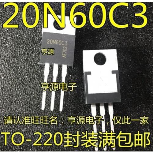 5pcs 20N60C3 SPP20N60C3 MOS 600V20A TO-220
