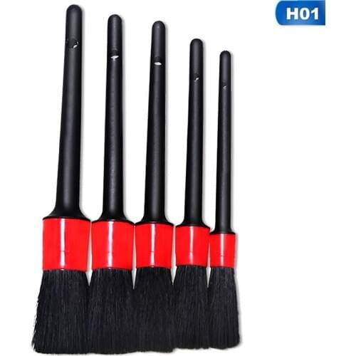 5PCS/Set Car Detailing Brush Cleaning Wheels Dashboard Air-conditioning Air Outlet Brushing Edge Gap Brushing Auto Washing Tool