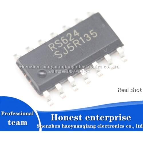 5PCS New original RS624XP RS624 low noise op amp packaged patch SOP-14 integrated circuit ic