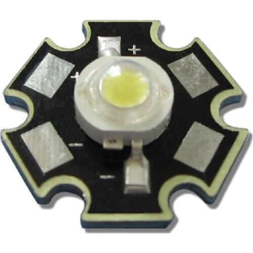 50pcs/lot 3W 45mil Chip White 6000~6500K LED Bead Light Bulb Lamp Part With 20mm Star Base