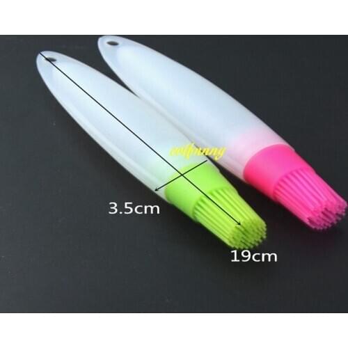 500pcs/lot BBQ Silicone Oil Brush Baking Brushes Liquid Oil Pen Cake Butter Bread Pastry Brush BBQ Utensil Safety Basting Brush