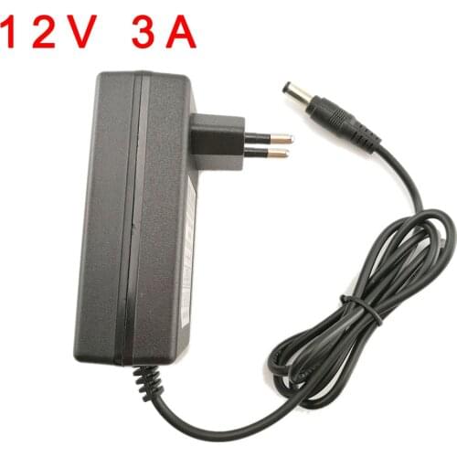 AC 100V-240V to DC 12V 3A 3000ma Power adapter 5.5x2.5mm switch power Supply EU US AdaptorConverter Adapter for led strip light