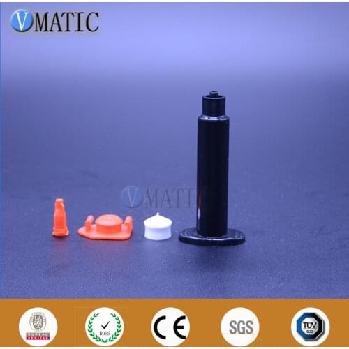 Free Shipping 10cc/ 10ml Black Syringe Barrel Set Glue Dispensing Syringe With Piston & Stoppers