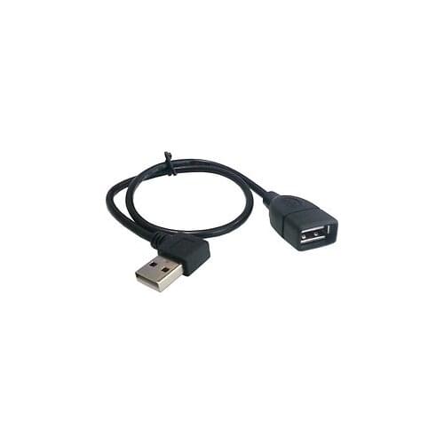 CY Chenyang 480Mbps USB 2.0 Right Angled 90 Degree A Type Male Female Extension Cable 0.4M