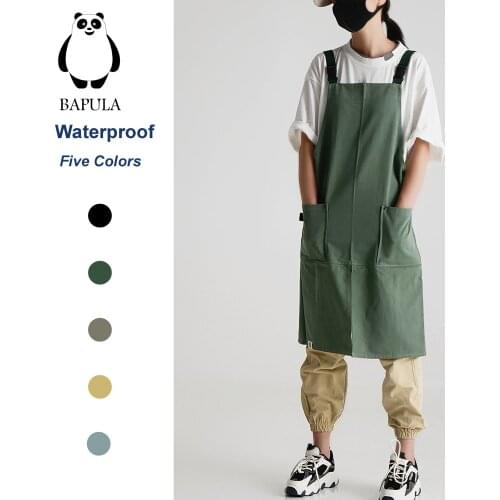 Work clothes Apron Cotton Linen Gardening Coffee shops flower kitchen Aprons For Cooking Baking for women men