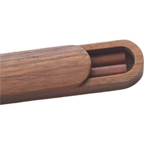 Black Walnut Wood Chopstick Box Japanese Style Portable Travel Outdoor Picnic Tableware Holder Chopsticks Organizer Set Dropship