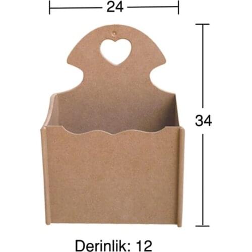 KP125 Hearted Janitor Cart and Raw Wood Object Mdf Mail Box