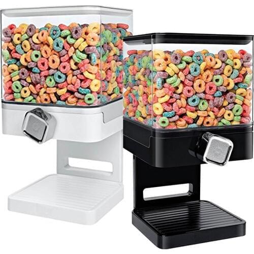 Square Cereal Machine Grain Dispenser Oat Storage Tank Self-service Food Storage Container Multi-grain Storage Container