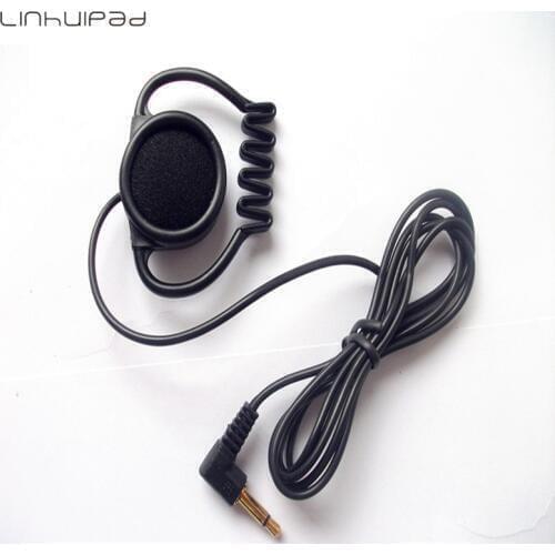 Linhuipad Free shipping by Post touring Single-Side headsets , Single Earhook , Helmet , 3.5mm MONO plug , cord 1.2M 2pcs/lot
