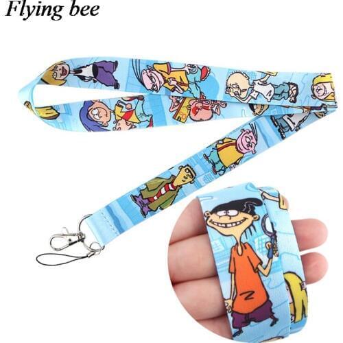 Flyingbee Cartoon Phone Lanyard Cool Lanyards for Keys Phone Rope Keychanis Keyring Neck Straps Phone Accessories X0648