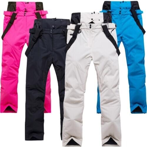 Mens And Womens Outdoor Wind Proof Warm Wear-resisting Double Plate Snowboarding Skiing Pants